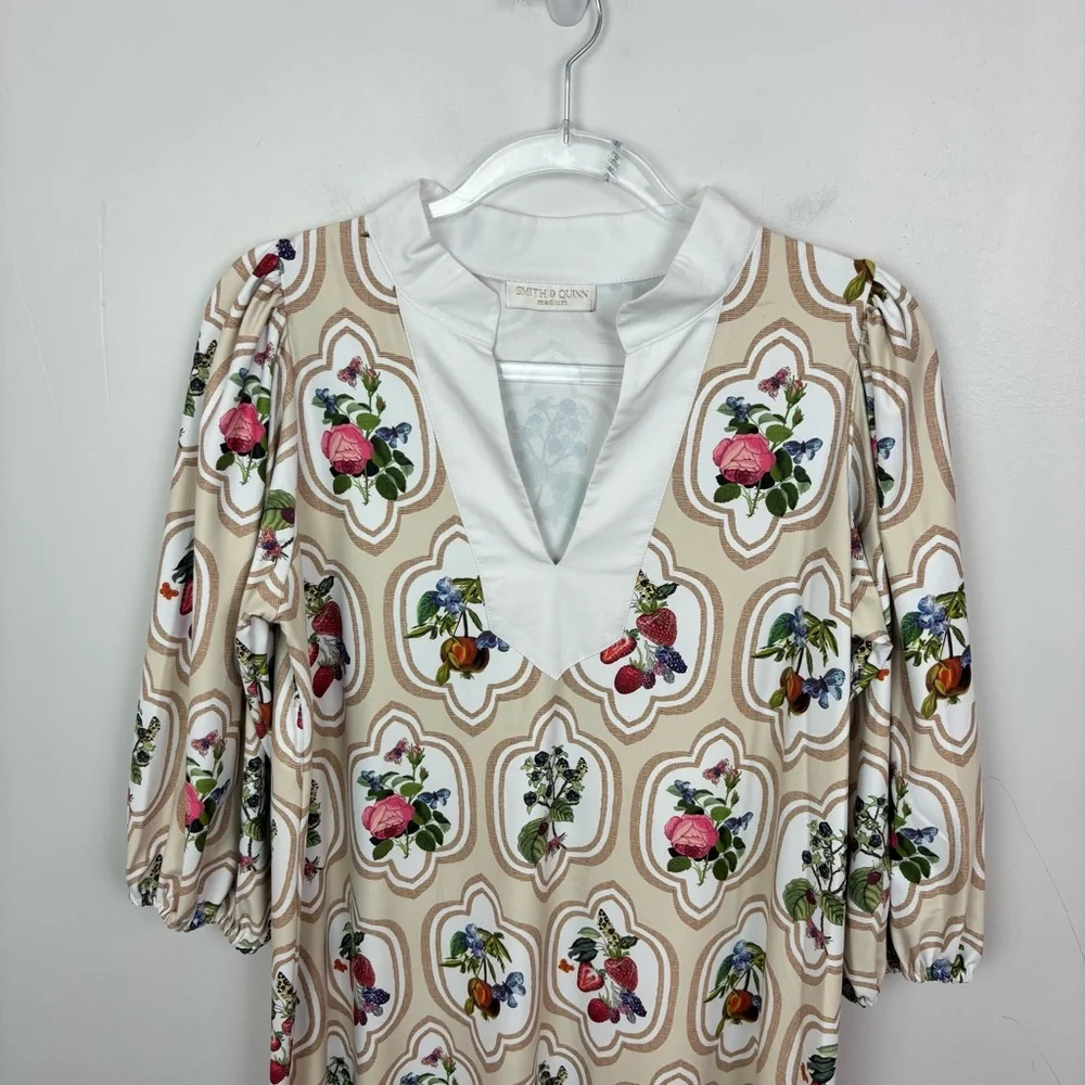 SMITH & QUINN The Brooks Dress Fruit Patch Italian Matte Stretch Fabric - Picture 2 of 9